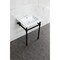 Kingston Brass 25 Console Sink with Brass Legs 4Inch, 3 Hole, WhiteMatte Black KVBH25227W4B0 - alternate 2